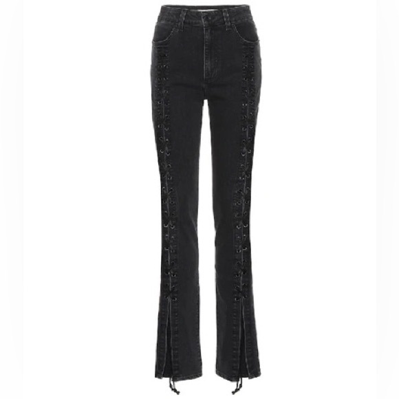 Jonathan Simkhai Denim - Jonathan Simkhai Lace Up Jeans Black